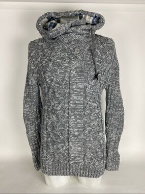 Leif Nelson cable knit hooded Pullover Sweater Men’s Size XXL